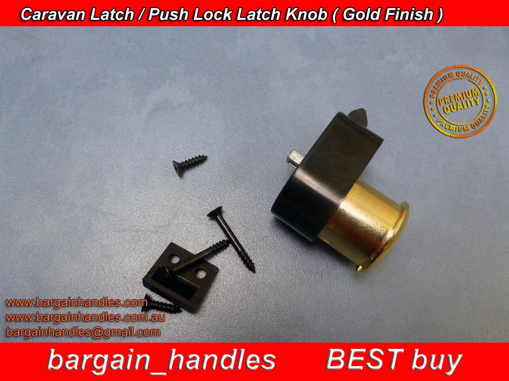 Caravan Push Knob With Latch Gold from Armstrong - Image 6