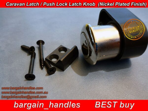 Caravan 5100Z.NP Push Knob With Latch Nickel Plated Chrome Armstrong - Image 5